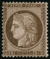 N°55b 15c Brun S/rose - TB - 1871-1875 Ceres