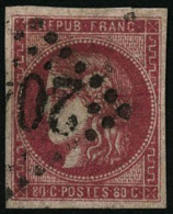 N°49d 80c Groseille - TB - 1870 Bordeaux Printing