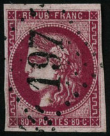 N°49c 80c Rose Carminé, Signé Calves - TB - 1870 Bordeaux Printing