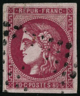 N°49 80c Rose, Signé Brun  - TB - 1870 Bordeaux Printing