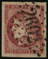 N°49 80c Rose, Signé Calves - TB - 1870 Bordeaux Printing