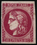 N°49 80c Rose - TB - 1870 Bordeaux Printing