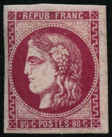 N°49 80c Rose, Signé Roumet - TB - 1870 Bordeaux Printing