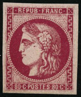 N°49 80c Rose, Signé Calves - TB - 1870 Bordeaux Printing