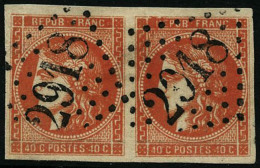 N°48 40c Orange, Paire - TB - 1870 Bordeaux Printing