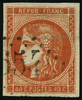 N°48 40c Orange - TB - 1870 Bordeaux Printing
