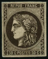 N°47 30c Brun, Signé Hofinger - TB - 1870 Bordeaux Printing