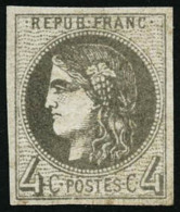 N°41Bd 4c Gris Foncé - TB - 1870 Bordeaux Printing