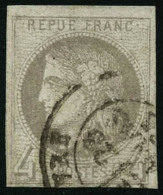 N°41B 4c Gris R2, Variété REPUE Au Lieu De REPUB - TB - 1870 Bordeaux Printing