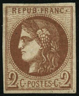 N°40Bg 2c Chocolat R2 - TB - 1870 Bordeaux Printing