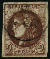 N°40Bb 2c Marron R2 - TB - 1870 Bordeaux Printing