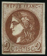 N°40B 2c Brun-rouge R2, Signé Calves - TB - 1870 Bordeaux Printing