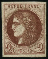 N°40B 2c Brun-rouge R2 - TB - 1870 Ausgabe Bordeaux