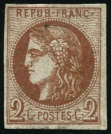 N°40B 2c Brun-rouge R2 - TB - 1870 Bordeaux Printing