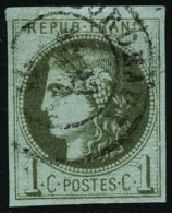 N°39C 1c Olive R3 - TB - 1870 Bordeaux Printing
