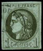 N°39B 1c Olive R2 - TB - 1870 Bordeaux Printing