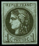 N°39Aa 1c Olive R1 - TB - 1870 Bordeaux Printing