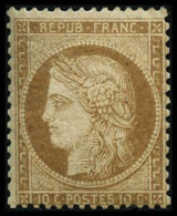 N°36 10c Bistre -jaune, Signé Calves Et Brun - TB - 1870 Siege Of Paris