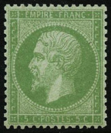 N°35 5c Vert Pâle S/bleu, Signé Roumet - TB - 1863-1870 Napoléon III. Laure