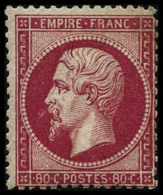 N°24 80c Rose - TB - 1862 Napoleone III