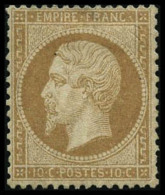 N°21 10c Bistre, Signé Miro - TB - 1862 Napoléon III.