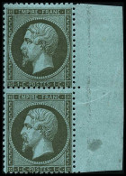 N°19 1c Olive, Paire BDF - TB - 1862 Napoléon III.