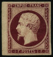 N°18g 1F Velours, Nuance Exceptionnelle, Signé Brun - TB - 1853-1860 Napoléon III.