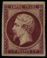 N°18d 1F Carmin, Réimp - TB - 1853-1860 Napoleone III