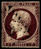 N°18 1F Carmin, 2 ème Choix - TB - 1853-1860 Napoleon III