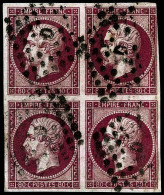 N°17B 80c Rose, Bloc De 4 Signé Calves - TB - 1853-1860 Napoléon III.