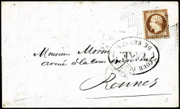 N°16 40c Orange S/lettre, Roulette D'étoile Touché En Bas, Bel Aspect (cote Cérès) - B - 1853-1860 Napoléon III.