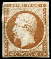 N°16 40c Orange, Signé Calves Et Roumet, Petites Marges En Bas - B - 1853-1860 Napoléon III.