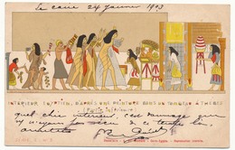 CPA - EGYPTE - Thèbes - Intérieur égyptien D'après Une Peinture Dans Un Tombeau à Thèbes - Andere & Zonder Classificatie