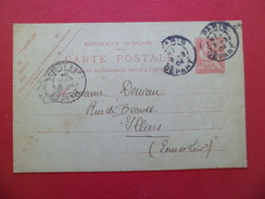 Entier Postal 124-CP1 Paris Le 9/3/1904 Pour Illiers  Le 9 Mars 1954   B/TB - Standard Postcards & Stamped On Demand (before 1995)