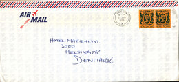 Hong Kong Air Mail Cover Sent To Denmark Kowloon 11-6-1985 (the Flap On The Backside Of The Cover Is Missing) - Covers & Documents