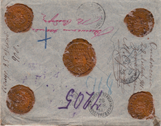 Russia Postal History. Money Letter To Mount Athos 26 Rubles From KATAISKOE Perm Province Departure Delay One Day - Covers & Documents