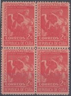 1947-181 CUBA REPUBLICA. 1947. Ed.389. EXPO GANADERIA VACA CAO MNH. BLOCK 4. - Neufs