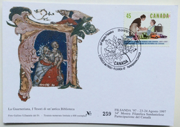 1997 SAN DANIELE DEL FRIULI FILSANDA 97 PARTECIPAZIONE CANADA  - ITALY - Post Office Cards