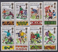 Rwanda N° 354 / 64 O Coupe Du Monde De Football à Mexico, Les 8 Valeurs  Oblitérations Légères Sinon TB - Used Stamps