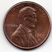 U.S.A. - One Cent 1989 D - Lincoln - 1959-…: Lincoln, Memorial Reverse