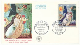 Lot 6 Enveloppes FDC - LES MARIES DE LA TOUR EIFFEL - 2x Paris, 2x Salon Enfance Paris, 2x Vence - 1960-1969