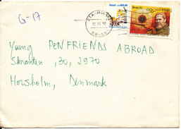 Brazil Cover Sent To Denmark Sao Paulo 2-6-1992 - Briefe U. Dokumente