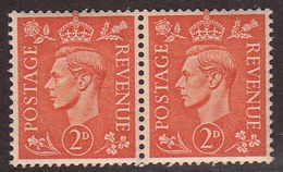 Great Britain 1941-42, 1937 Definitives, Mint No Hinge, Watermark Sideways, Pair, Sc# 261a SG# 488a - Nuevos