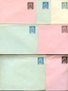 REUNION Complete Set Of 7 Envelopes #B1-3 Mint Vf 1892 - Lettres & Documents