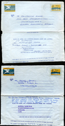 SOUTH AFRICA 2 Air Letters Used To Czechoslovakia & East Germany 1972-73 - Posta Aerea