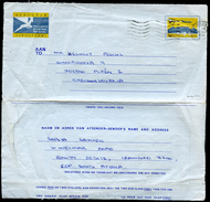 SOUTH AFRICA Air Letter 10c Properly Used Cape Town To CZECHOSLOVAKIA  1976 - Poste Aérienne