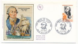 5 Enveloppes FDC - 0,50 + 0,10 Amiral DE GRASSE, Toulon X2, Bar Sur Loup X2, OMEC Concordante - 1970-1979
