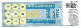 Bus Ticket From Belgrade Beograd Serbia - Europe