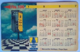 Sri Lanka 31SRLB 1997 Calendar  Rs 100 - Sri Lanka (Ceilán)