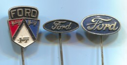 FORD - Car, Auto, Automotive, Vintage Pin, Badge, Abzeichen, 3 Pcs - Ford